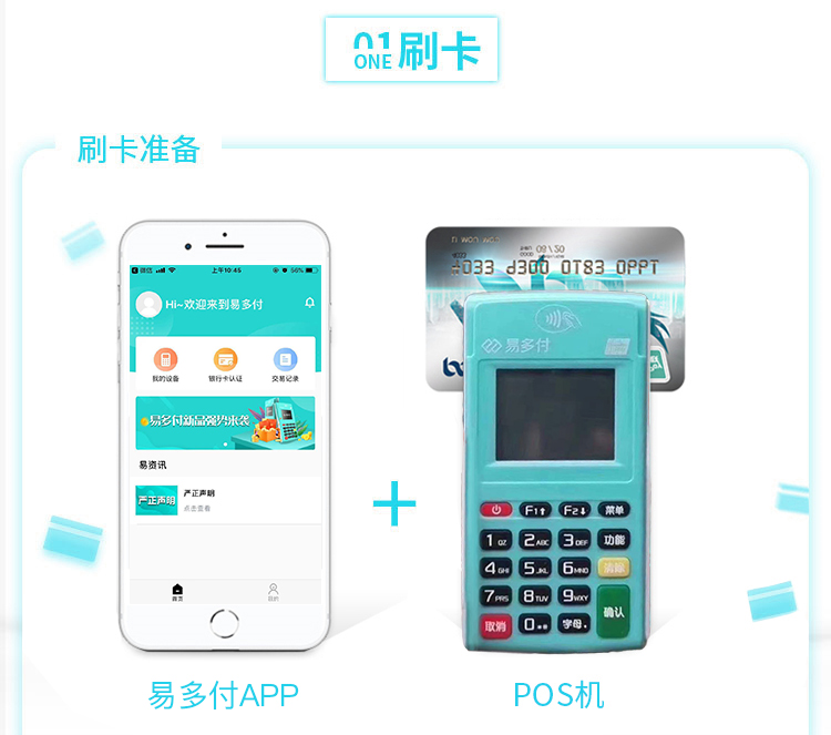 易多付APP+POS机（银行卡或闪付）